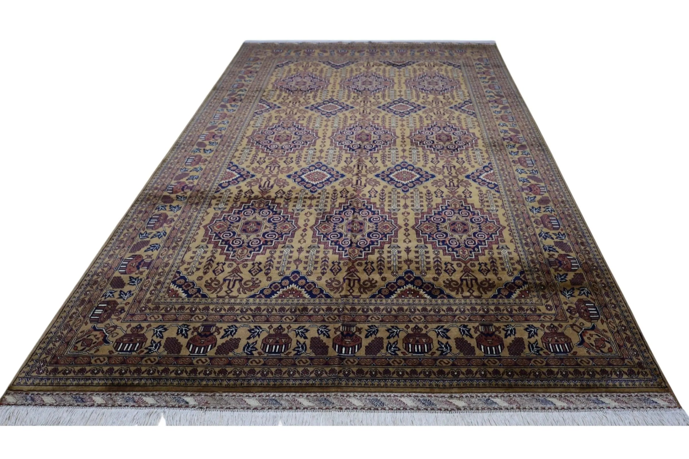 Hand-Knotted Zerkhaki Afghan Wool Area Rug – 6'7" x 9'7" | Rich Brown Tones, Durable Craftsmanship Rugistan