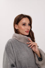 Genuine Mink Fur Virgin Wool Coat Alaska® Outerwear Company
