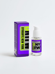 Bottle and packaging of a product with 'BYMYNEWYORK' branding on a white background