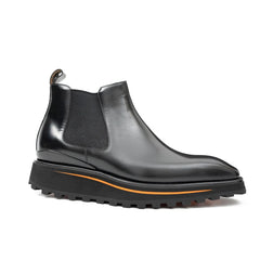 Foil leather Thick-Soled Chelsea Boot 2898 Black