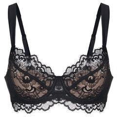 French Style Eyelash Lace Bra for Large Chest and Plus Sizes, Upper East Side, BYMANYC New York. BYMANYC ® New York
