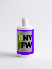 Cosmetic bottle with 'BNY FW' label on a white background
