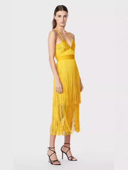 Fringe Bandage Dress With Suspender Straps For Women, Tribeca, BYMANYC New York. BYMANYC ® New York