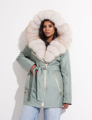 Genuine Polar Fox Fur Trim Rabbit Fur Insulated Parka Alaska® Outerwear Company