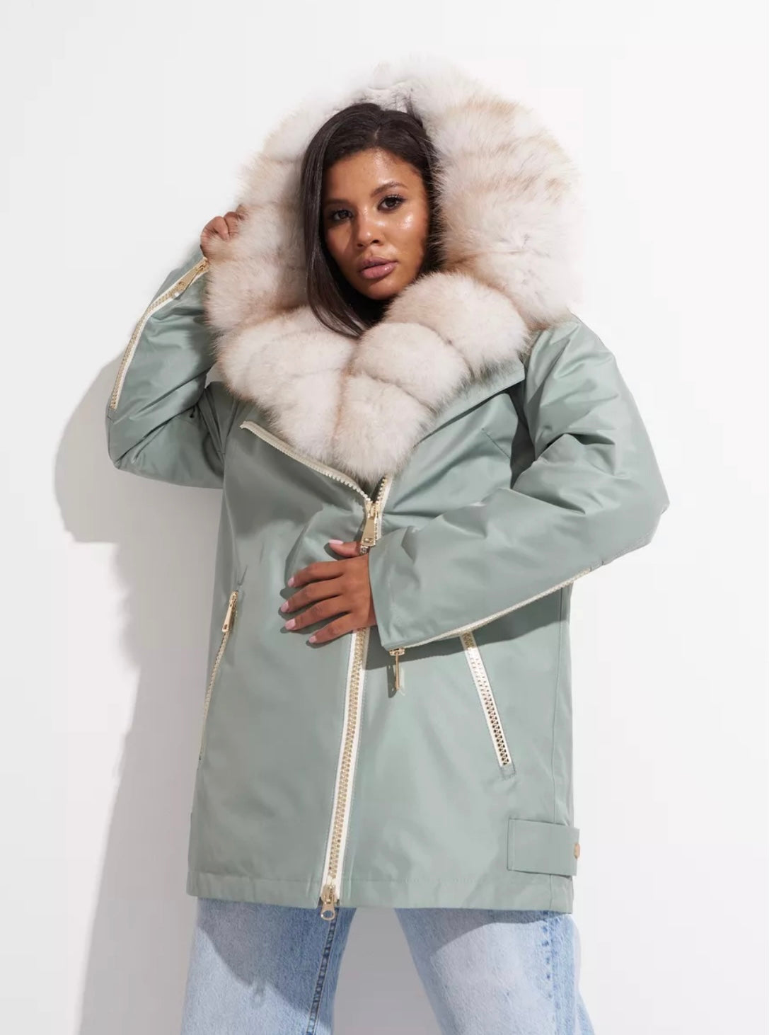 Genuine Polar Fox Fur Trim Rabbit Fur Insulated Parka Alaska® Outerwear Company