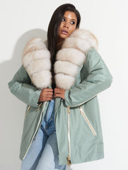 Genuine Polar Fox Fur Trim Rabbit Fur Insulated Parka Alaska® Outerwear Company