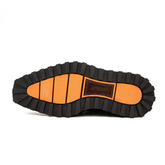 Genuine Crocodile Leather Handmade Black Brogue Shoes