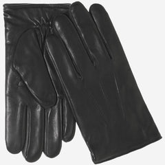 Giovanni (black) - Classic Italian lambskin leather gloves with cashmere lining