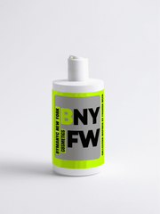 Cosmetic bottle with 'BNY FW' label on a white background