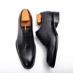 Seamless Goodyear Mens  Coffee Oxford Dress Shoes Lron Gray