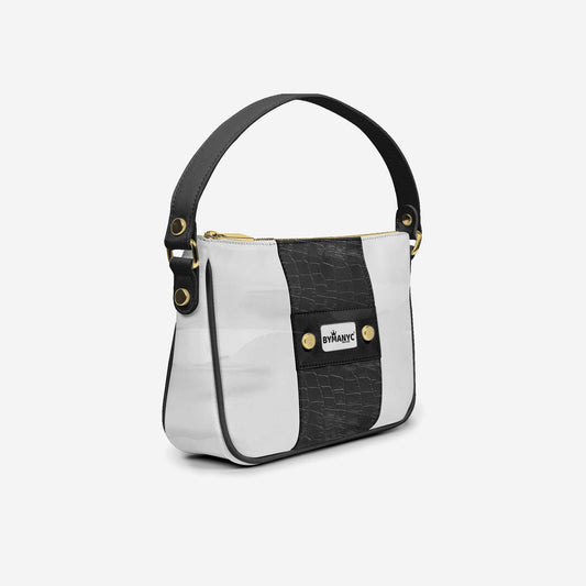 Handbag BYMANYC ® New York – Couture Vegan Vertical Band in Midnight Gold BYMANYC ® New York
