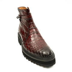 Handmade Nile Croc Chelsea Boots with Buckle