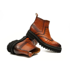 Handmade Nile Crocodile Chelsea Boots