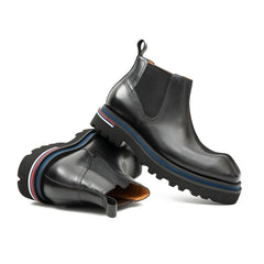 Handmade black calfskin Chelsea boots