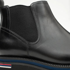 Handmade black calfskin Chelsea boots
