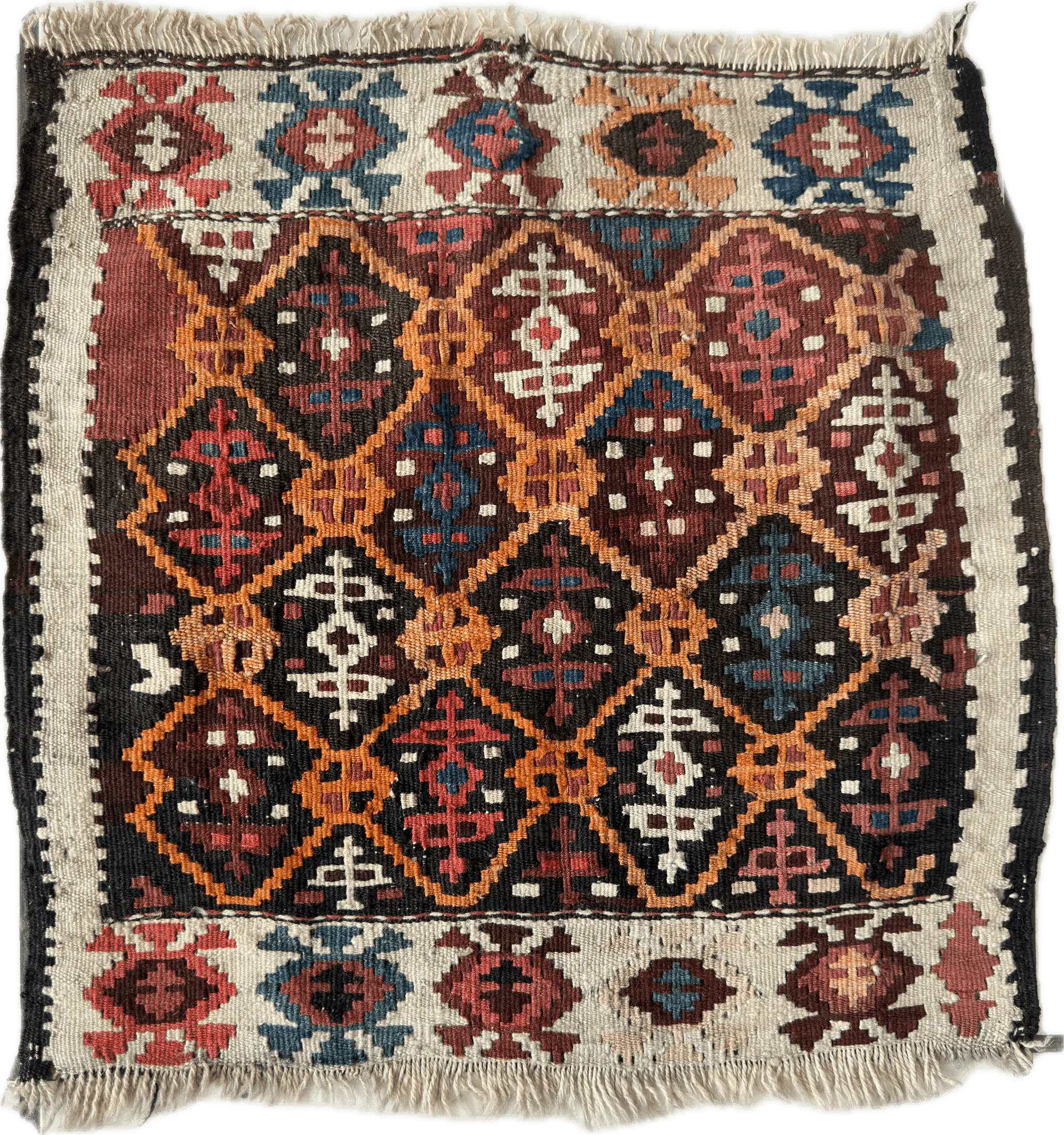 Antique Tribal Shahsavan Caucasian Bagface - 26" X 18" Rugistan