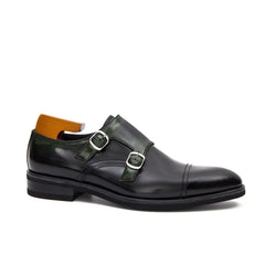 Goodyear Premium Double Monk Strap Shoes Green