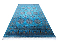 Hand-Knotted Afghani Zerkhaki Wool Rug – 6’6″  x  10’0″ Rugistan