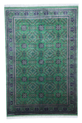 Hand-Knotted Afghani Bukharayi Wool Rug – 6’7″  x  9’9″ Rugistan