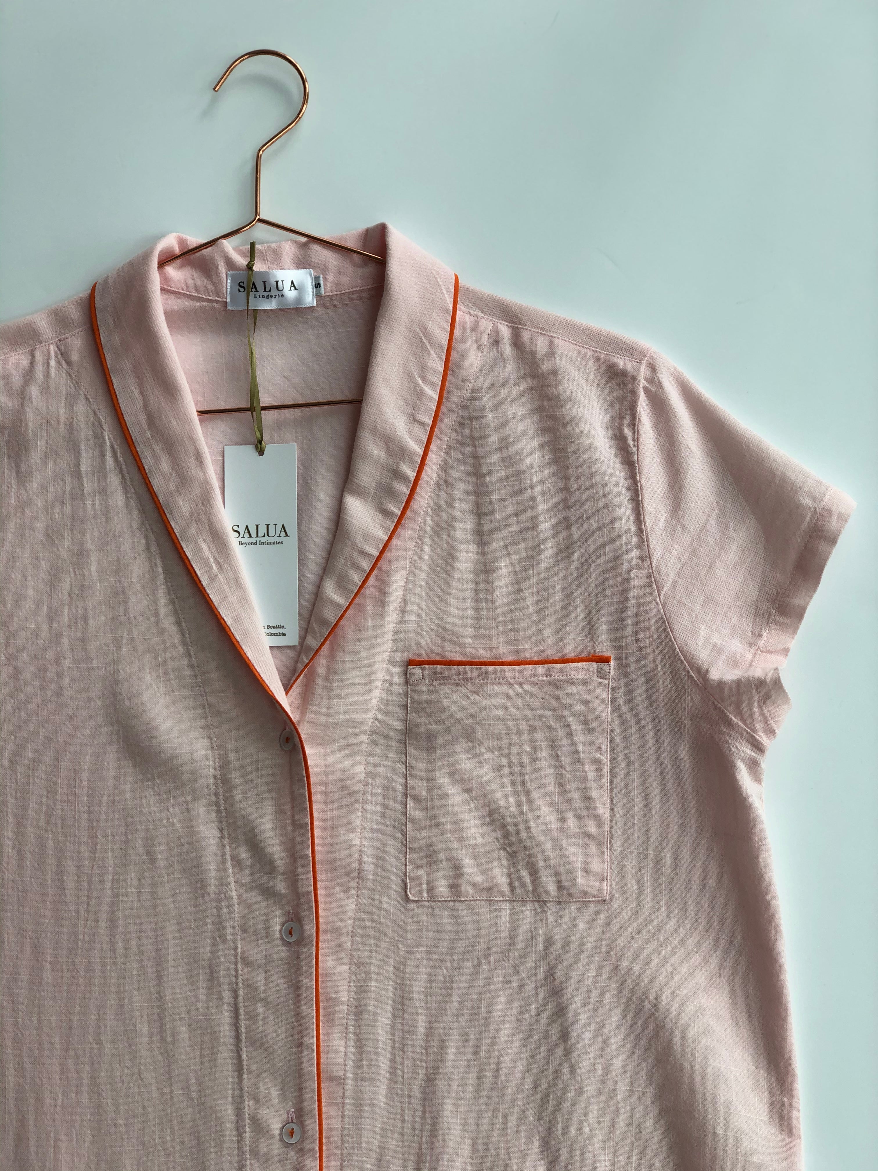 Shawl Collar Boyfriend Shirt Salua Lingerie