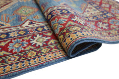 Hand-Knotted Afghani Kazak Wool Rug – 4’0″  x  6’1″ Rugistan