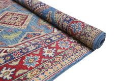 Hand-Knotted Afghani Kazak Wool Rug – 4’0″  x  6’1″ Rugistan