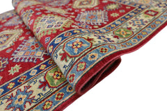 Hand-Knotted Afghani Kazak Wool Rug – 3’10″  x  6’0″ Rugistan