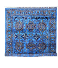 Hand-Knotted Afghani Zerkhaki Wool Rug – 6’7″  x  9’3″ Rugistan