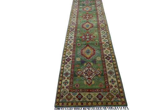 Hand-Knotted Afghani Kazak Wool Rug – 2’7″  x  9’8″ Rugistan