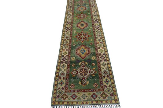 Hand-Knotted Afghani Kazak Wool Rug – 2’7″  x  9’8″ Rugistan