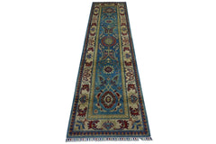 Hand-Knotted Afghani Kazak Wool Rug – 2’8″  x  9’9″ Rugistan