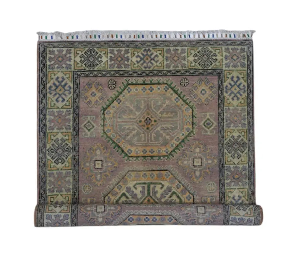 Hand-Knotted Afghani Kazak Wool Rug – 4’ x  6’ Rugistan