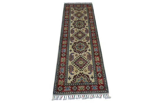 Hand-Knotted Afghani Kazak Wool Rug – 2’0″  x  6’2″ Rugistan