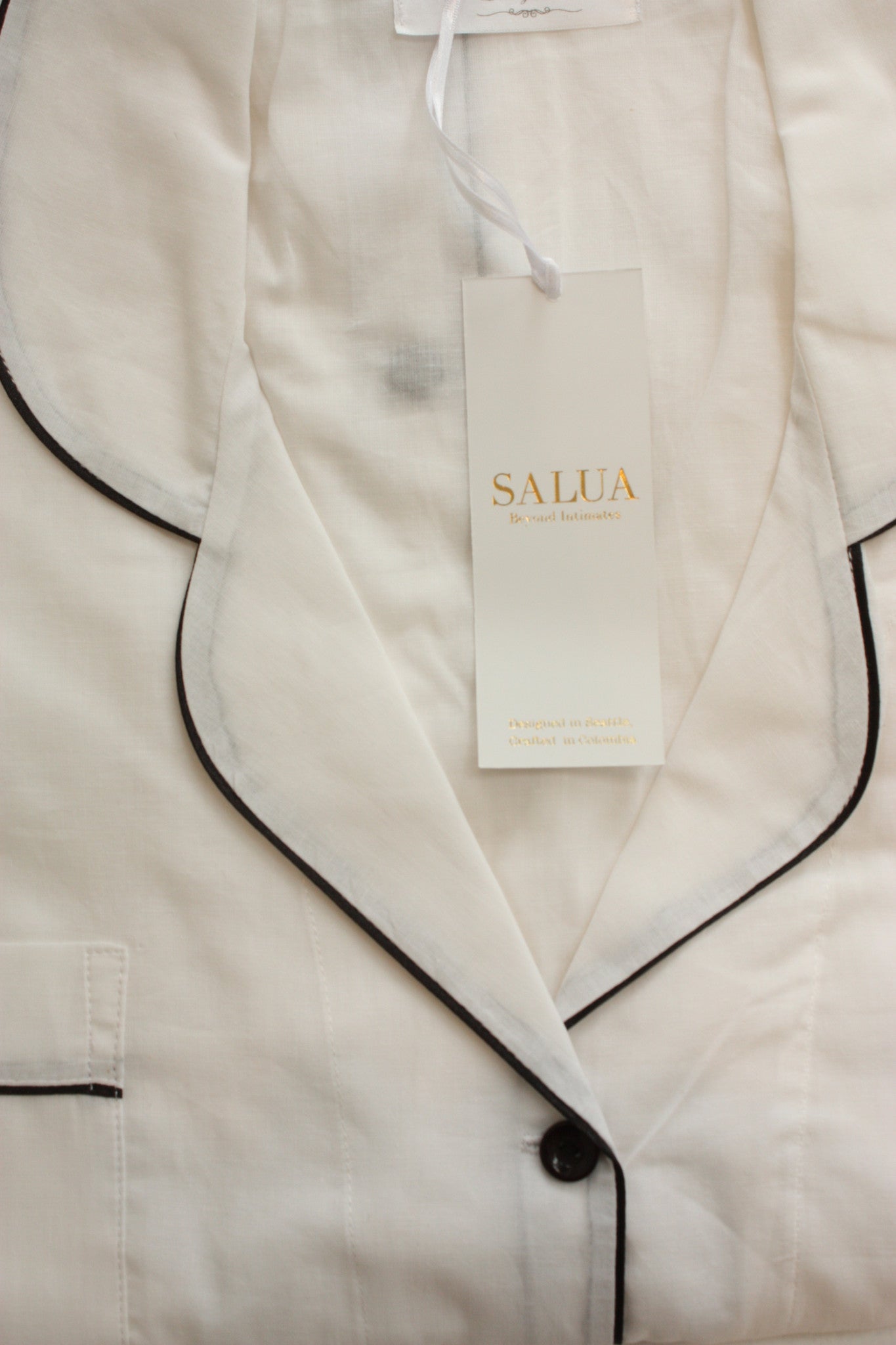 Classic Sleep Shirt in Woven Cotton Salua Lingerie