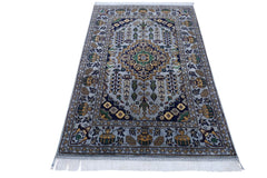 Hand-Knotted Afghani Zerkhaki Wool Rug – 3’4″  x  4’11″ Rugistan