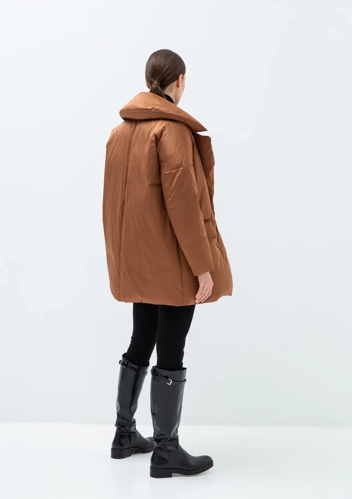 Aria Premium Down Fill Belted Jacket in Cinnamon Alaska® Outerwear Company