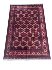 Hand-Knotted Afghani Heart Shape Wool Rug – 6’6″  x  9’5″ Rugistan