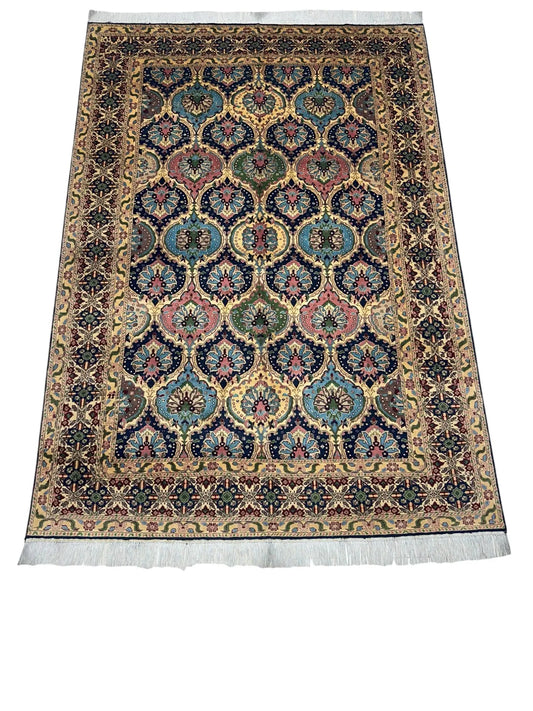 Hand-Knotted Afghani Heart Shape Wool Rug – 6’6″  x  9’2″ Rugistan
