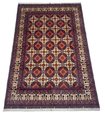 Hand-Knotted Afghani Yusufi Wool Rug – 6’7″  x  10’0″ Rugistan