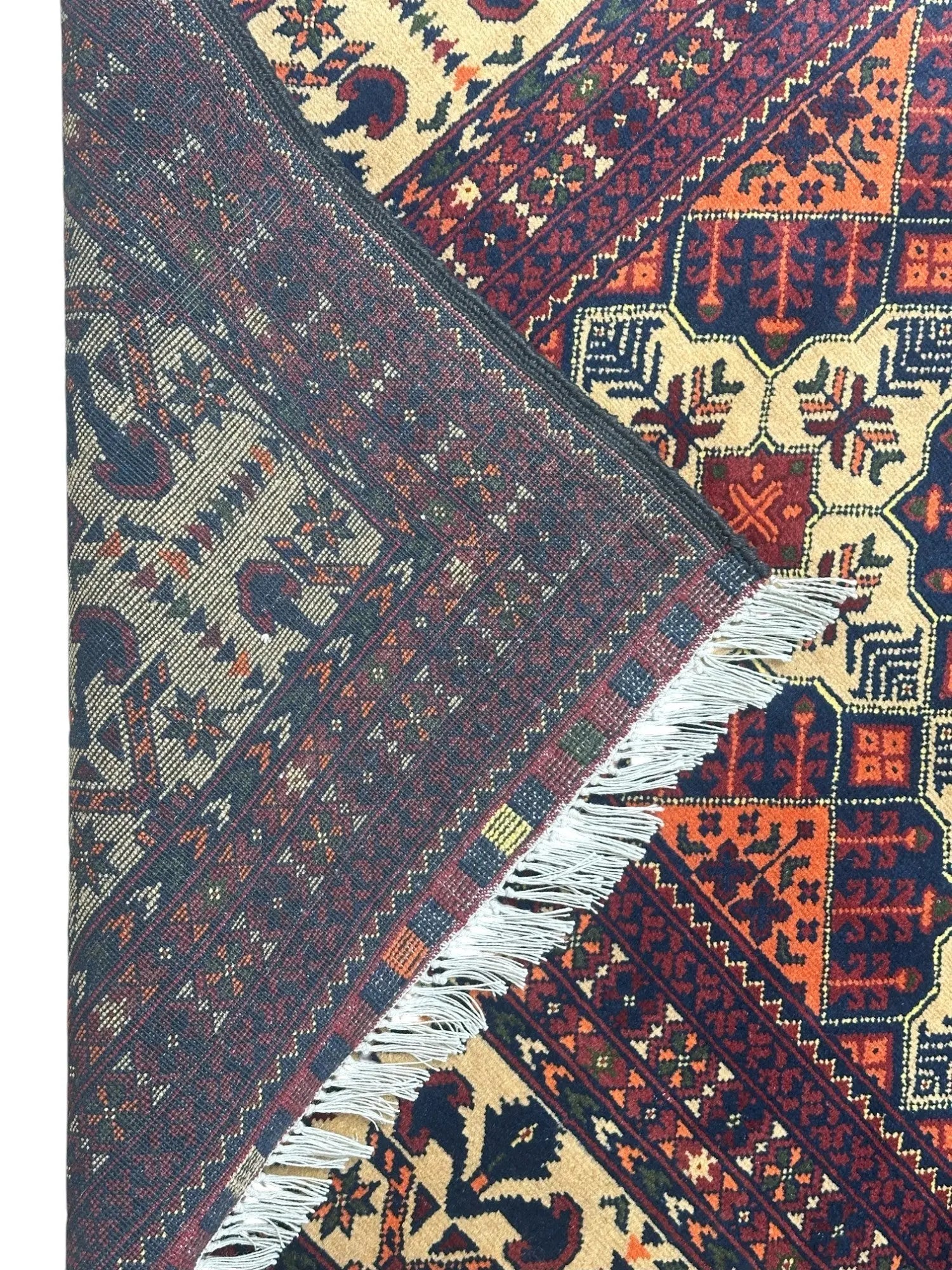 Hand-Knotted Afghani Yusufi Wool Rug – 6’7″  x  10’0″ Rugistan
