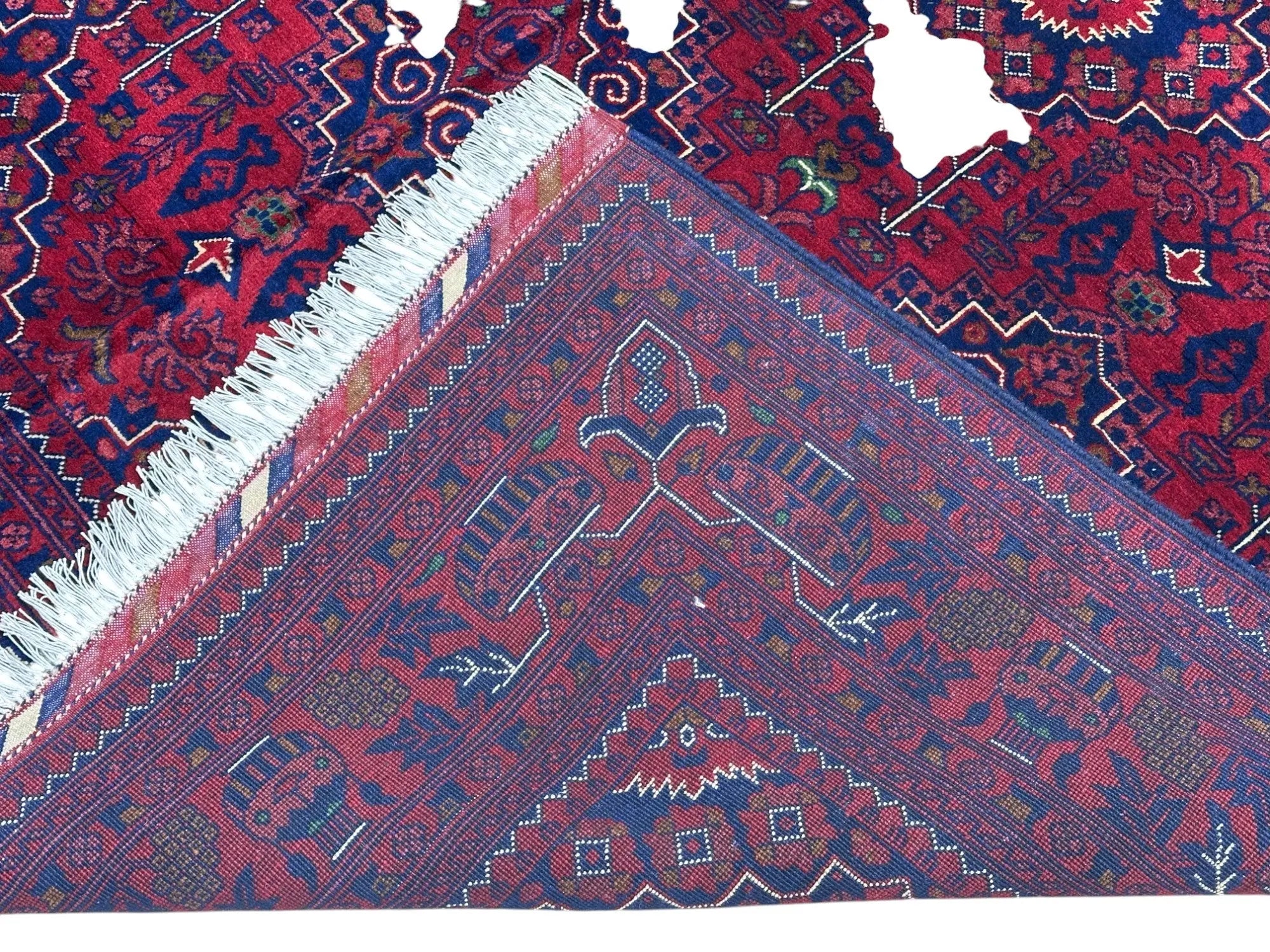 Hand-Knotted Afghani Zerkhaki Wool Rug – 6’7″  x  9’8″ Rugistan