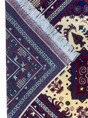 Hand-Knotted Afghani Zerkhaki Wool Rug – 6’6″  x  9’8″ Rugistan