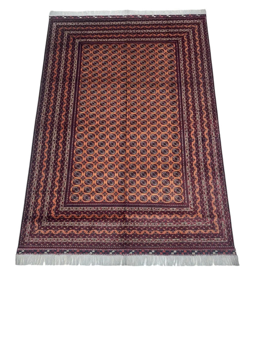 Hand-Knotted Afghani Mawri Wool Rug – 6’9″  x  9’10″ Rugistan