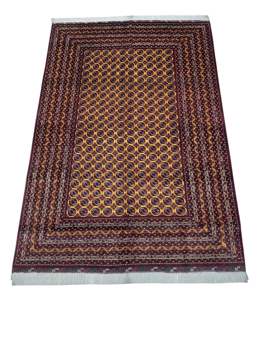 Hand-Knotted Afghani Mawri Wool Rug – 6’5″  x  9’4″ Rugistan