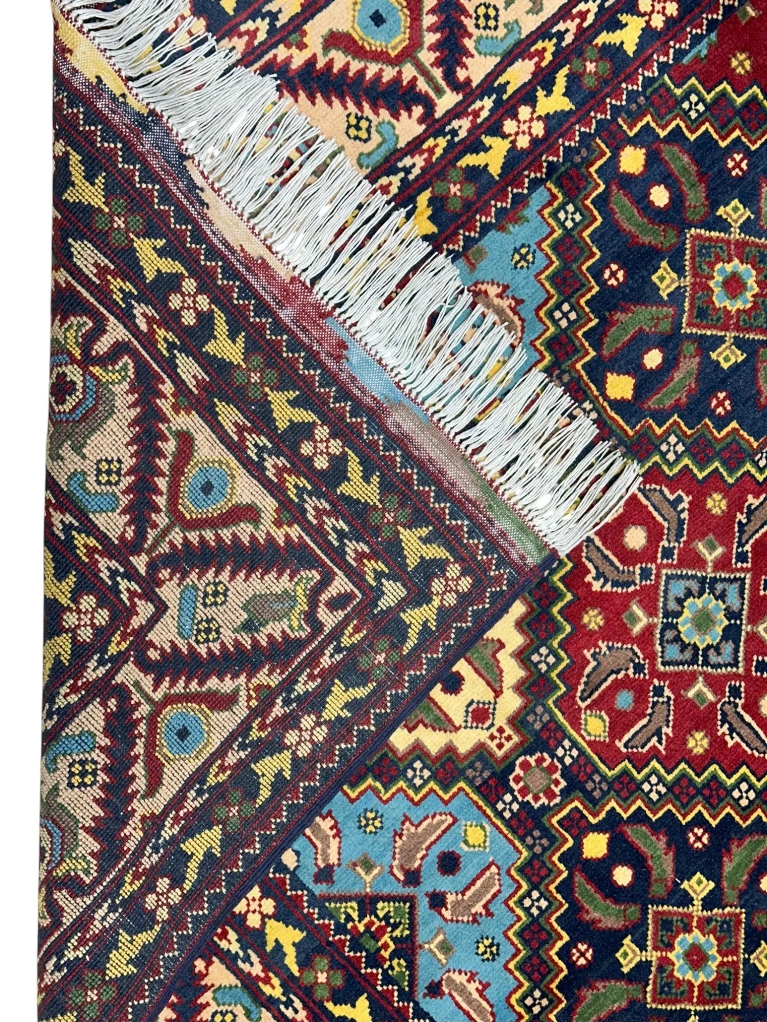Hand-Knotted Afghani Kashi Wool Rug – 6’9″  x  9’6″ Rugistan