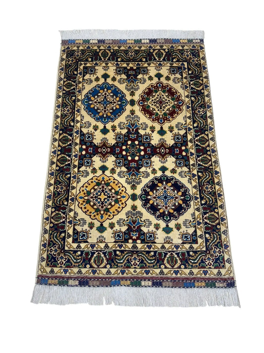 Hand-Knotted Afghani Kashi Wool Rug – 2’9″  x  4’4″ Rugistan