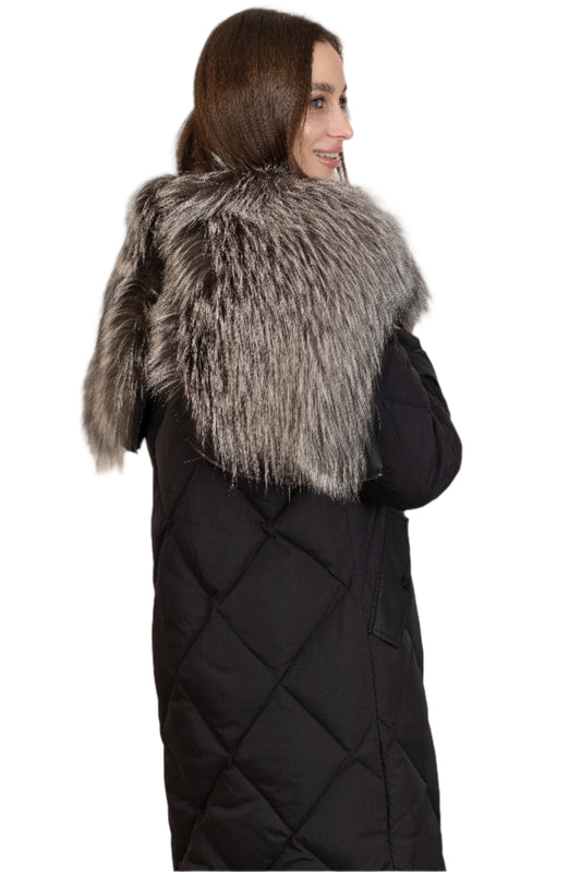 Genuine Silver Fox Fur Collar-Hood Down Winter Coat Alaska® Outerwear Company