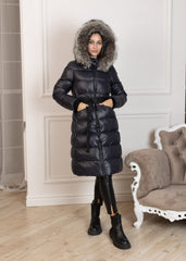 Genuine Silver Fox Fur Trim Down Fill Coat Alaska® Outerwear Company