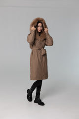 Genuine Fox Fur Trim Rabbit Fur Insulated Parka