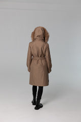 Genuine Fox Fur Trim Rabbit Fur Insulated Parka